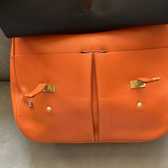 Bally vintage Orange Leather Shoulder Bag - Picture 4 of 6